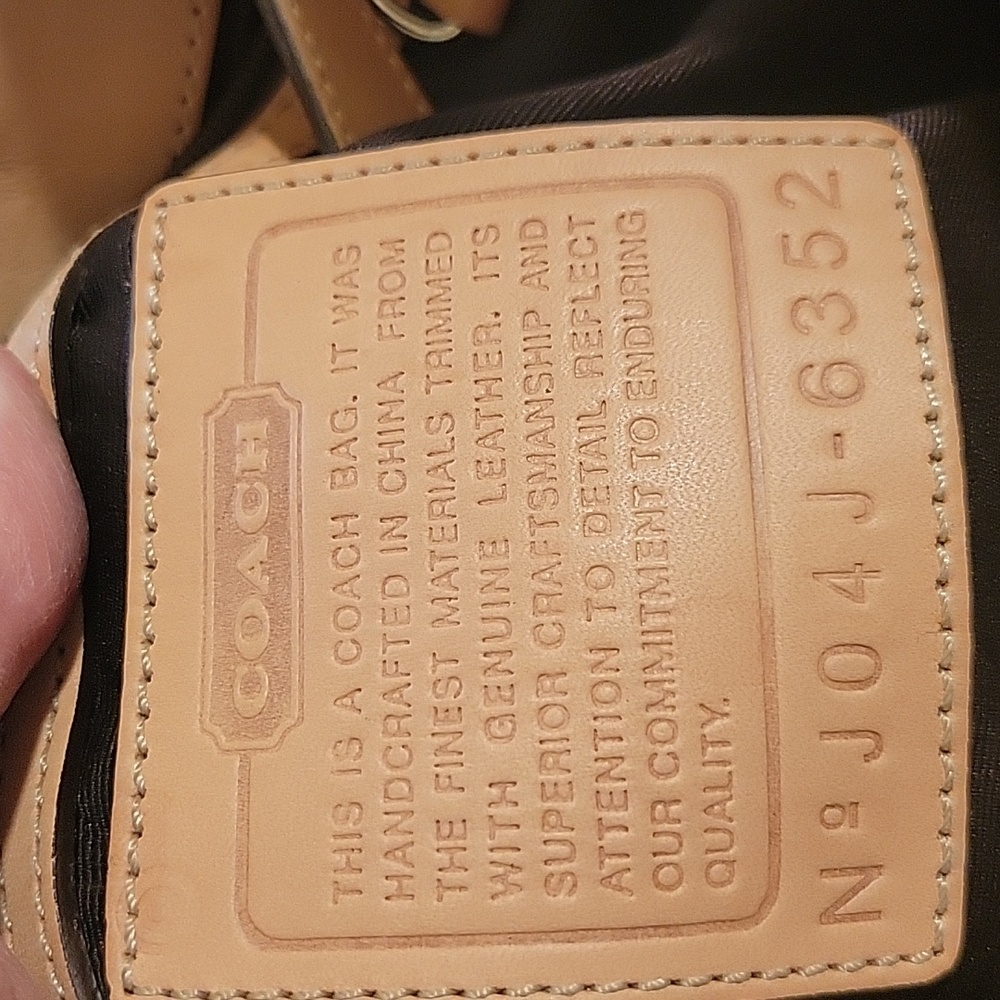 Coach Signature Khaki Jaquard Belted Handbag - Picture 3 of 6